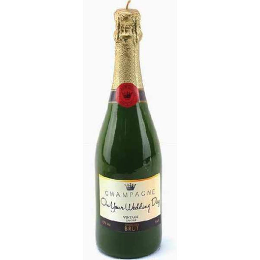 Wedding Day Champagne Bottle Candle