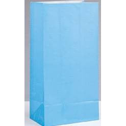Baby Blue Paper Party Bag x 12
