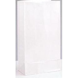 White Paper Party Bags x 12