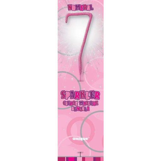 Pink Glitz Number 7 Sparkler