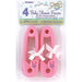 Pink Safety Pins With Ribbon 4pk