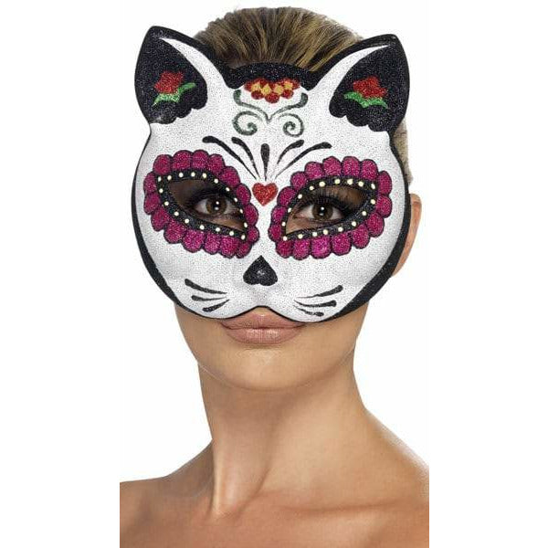 Sugar Skull Cat Eye Mask