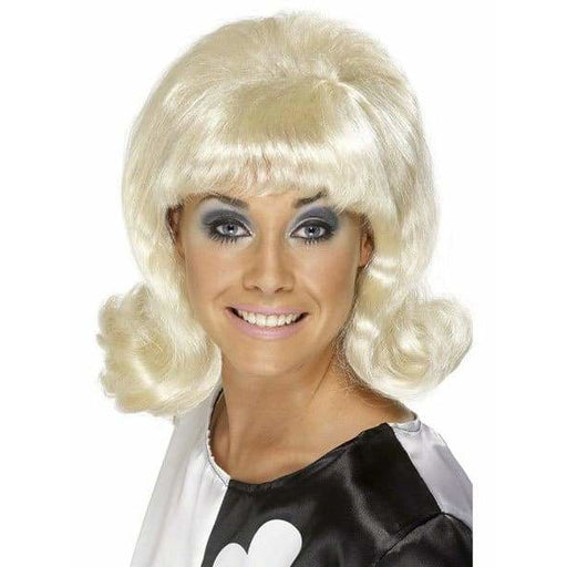 Ladies 60s Blonde Flick Up Wig