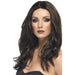 Ladies Dark Brown Superstar Wigs With Skin Parting