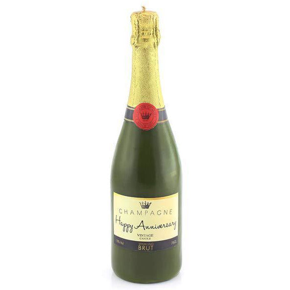 Happy Anniversary Champagne Bottle Candle