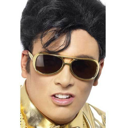 Licensed Elvis Gold Shades Glasses