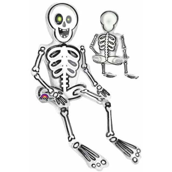Sitting Skeleton Air Filled Foil Balloon
