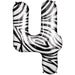 Zebra Number 4 Foil Balloon