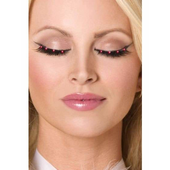 Dramatic Black With Red Crystal Eyelashes