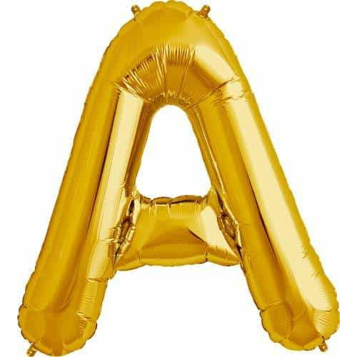 Gold Letter A Air Filled Balloons