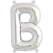Silver Letter B Air Filled Balloons