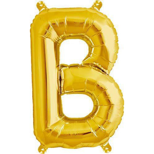 Gold Letter B Air Filled Balloons