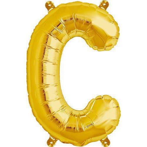 Gold Letter C Air Filled Balloons