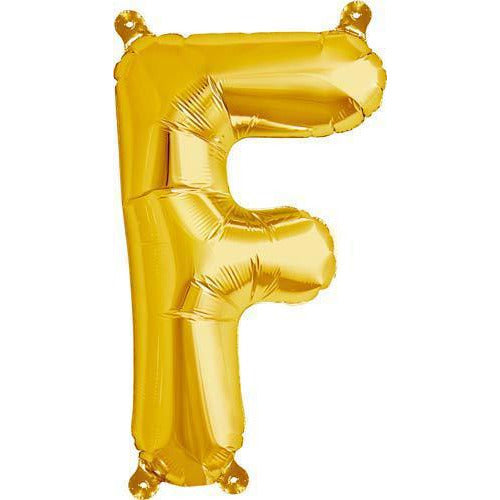 Gold Letter F Air Filled Balloons