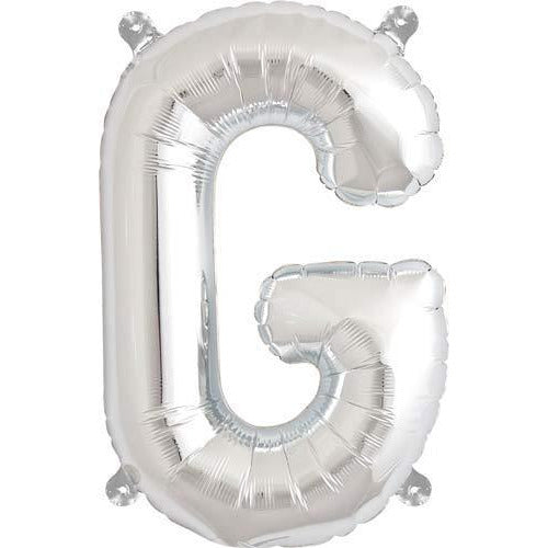 Silver Letter G Air Filled Balloons