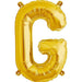 Gold Letter G Air Filled Balloons
