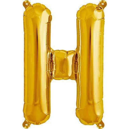 Gold Letter H Air Filled Balloons