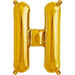 Gold Letter H Air Filled Balloons