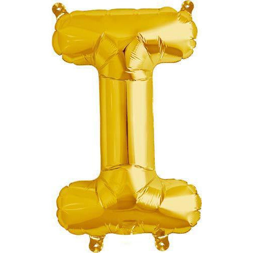 Gold Letter I Air Filled Balloons