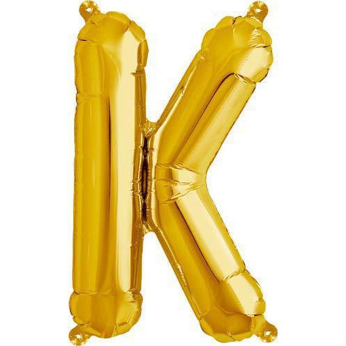 Gold Letter K Air Filled Balloons