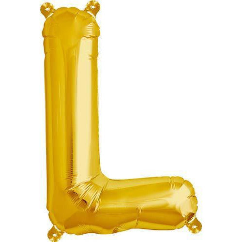 Gold Letter L Air Filled Balloons