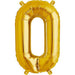 Gold Letter O Air Filled Balloons