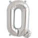 Silver Letter Q Air Filled Balloons