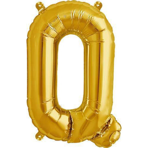 Gold Letter Q Air Filled Balloons