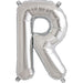 Silver Letter R Air Filled Balloons