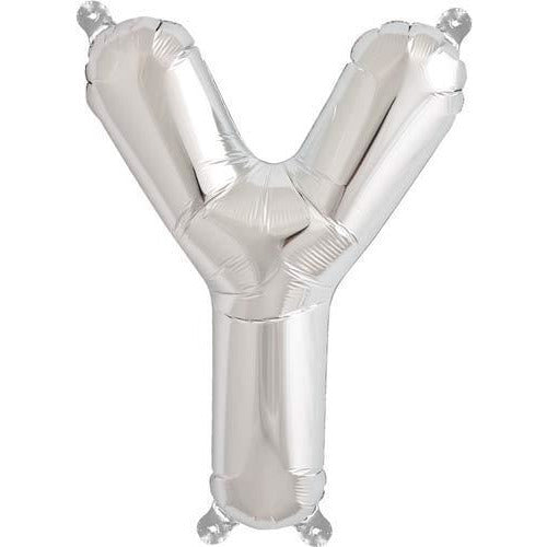 Silver Letter Y Air Filled Balloons