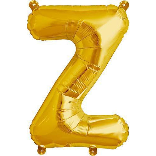 Gold Letter Z Air Filled Balloons
