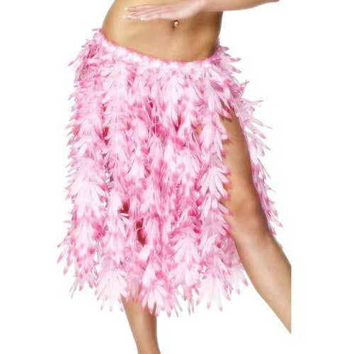 Pink Leaf Skirt with Elasticated Waist