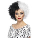 Ladies Black and White Evil Madame wig