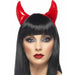 Red PVC Devil Horns On Headband