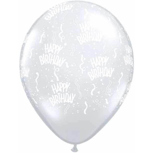 Happy Birthday Diamond Clear Balloons