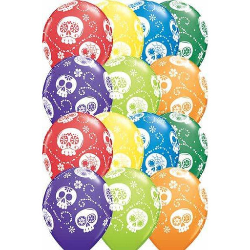 Sugar Skulls Assorted Latex Balloons 25ct