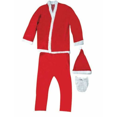 Plush 5 Piece Santa Suit Costume