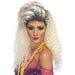 Female Blonde 80s Crimp Wig With Quiff