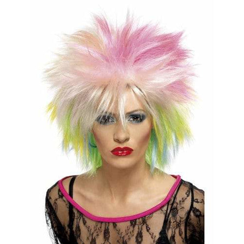 Ladies 80s Cute Multi Coloured Wig