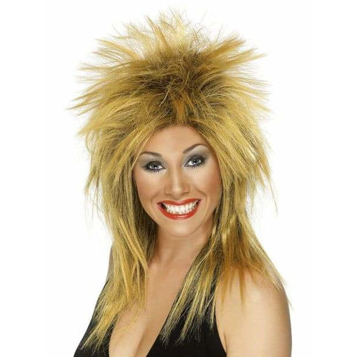 Ladies Ginger Rock Diva Wig
