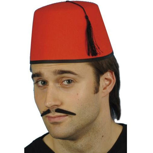 Red Fez Hat With Black Tassel