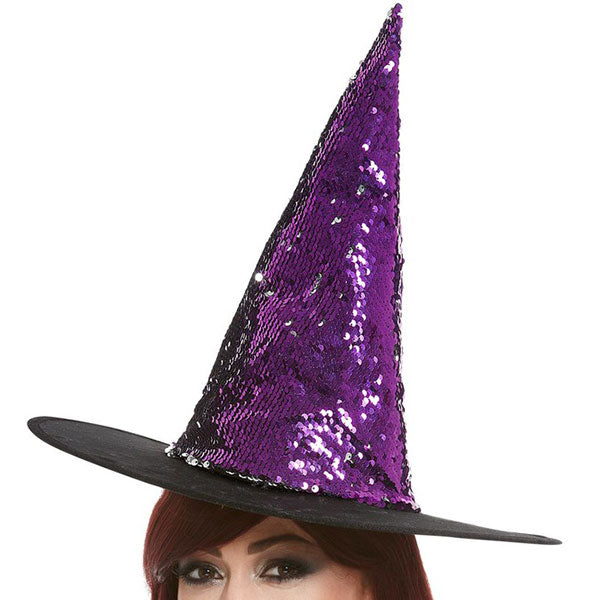 Reversible Sequin Witch Hat