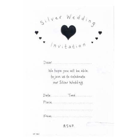 Silver Wedding Party Invitations