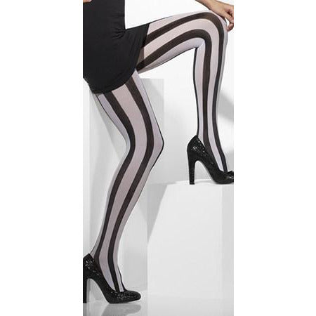 Vertical Stripes Opaque Tights — The Party Monster