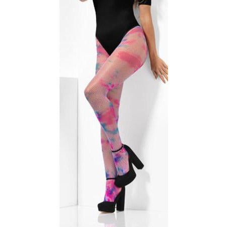 Unicorn Tie Dye Fishnet Tights