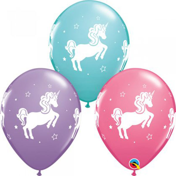 11" Whimsical Unicorn Latex Balloons 25pk